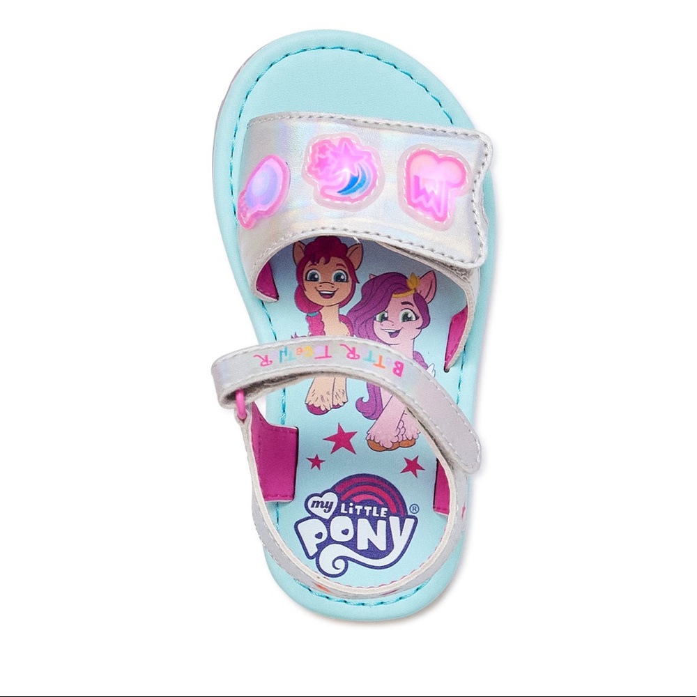 My little pony toddler girls light up sandals,sizes 8 and 9